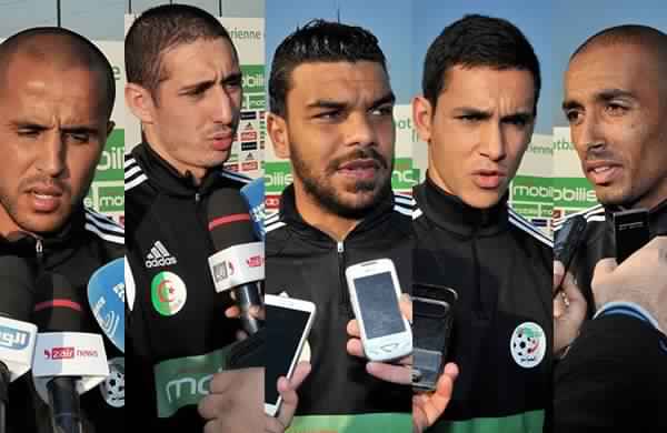 بالفيديو : شاهد تصريحات لاعبي المنتخب الجزائري اليوم قبل انطلاق الحصة التدريبية وحديثهم عن نهائيات كاس امم افريقيا 2015