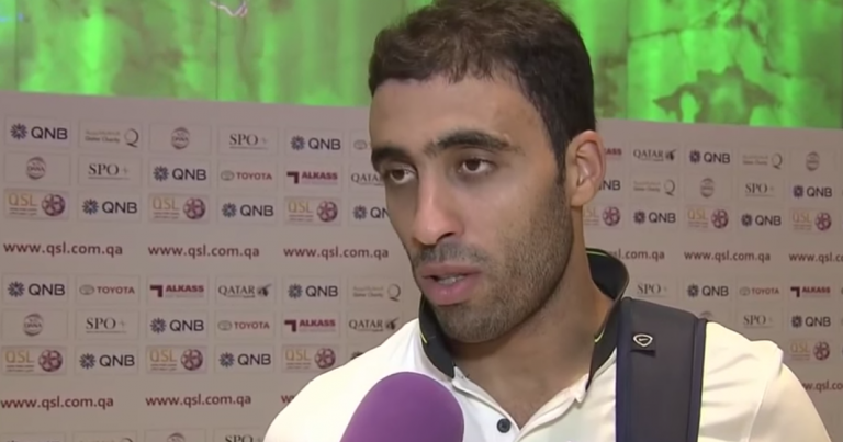 يالفيديو تصريح المغربي عبد الرزاق حمد الله  نهاية اللقاء الذي سجل من خلاله ثنائية لفريقه الجيش  القطري