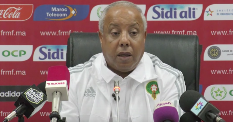 جانب من الندوة الصحفية لمحمد فاخر مدرب منتخب المغرب للمحليين