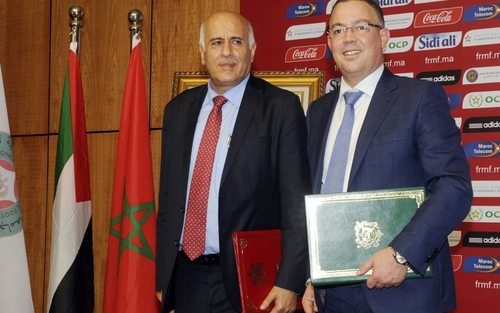 الجامعة الملكية المغربية توقع إتفاقية شراكة مع الإتحاد الفلسطيني لكرة القدم