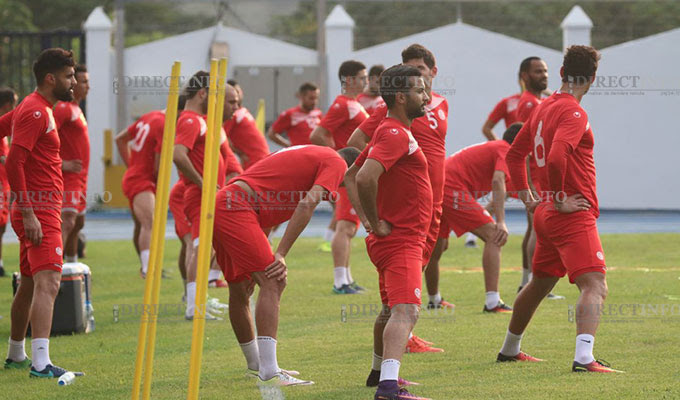 المنتخب التونسي يجري حصته التدريبية الاولى على ملعب الشهداء بكينشاسا
