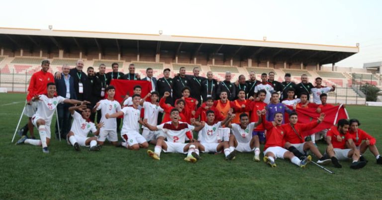 البوم صور فرحة لاعبي المنتخب المغربي تحت 17 عاما بالتأهل إلى كأس افريقيا للأمم 2023