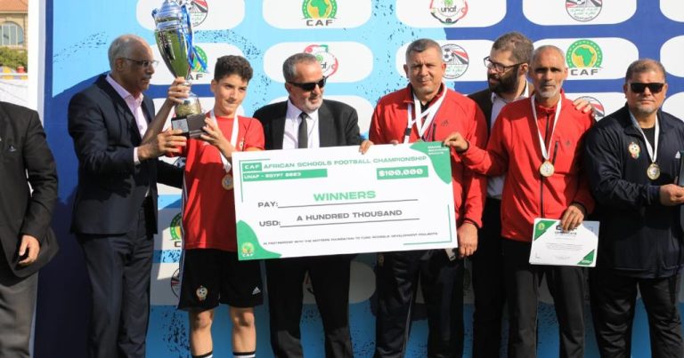 ليبيا تتوج بالبطولة الافريقية للمدارس للأولاد لمنطقة إتحاد شمال افريقيا لكرة القدم