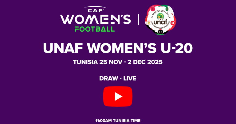 بلاغ بخصوص عملية سحب قرعة دورة اتحاد شمال إفريقيا للمنتخبات النسائية تحت 20 عامًا