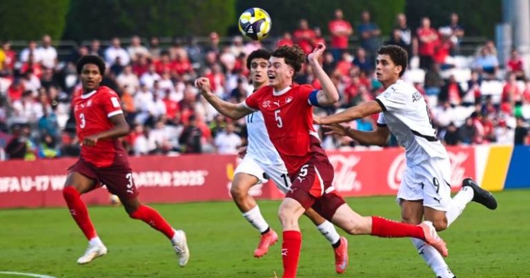 المنتخب السويسري تحت 17 عاما يفوز على نظيره المصري في مونديال قطر 