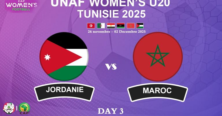 مشاهدة البث الحي لمباراة الأردن و المغرب