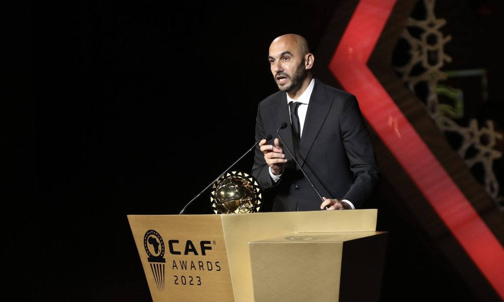 Walid Regragui of Morocco wins coach of the year during the 2023 CAF Awards held in Marrakech, Morocco on 11 December 2023©Nour Aknajja/BackpagePix